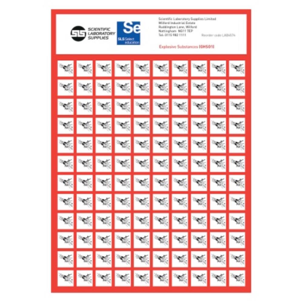 GHS-CLP Pictogram Labels Explo | LAB4574 | SLS Ireland